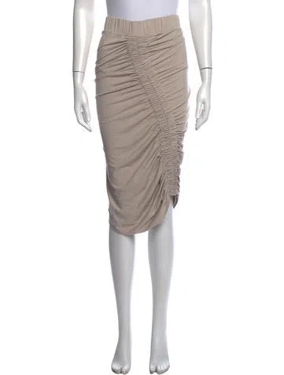 Pre-owned Zero + Maria Cornejo Ruffle Embellishment Midi Length Skirt In Neutrals