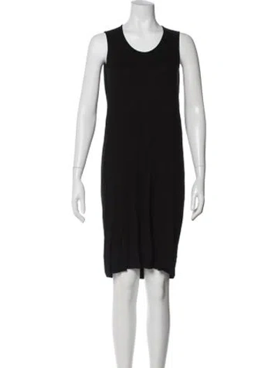 Pre-owned Zero + Maria Cornejo Scoop Neck Knee-length Dress In Black
