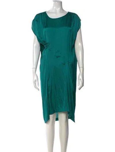 Pre-owned Zero + Maria Cornejo Scoop Neck Knee-length Dress In Green