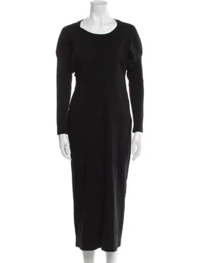 Pre-owned Zero + Maria Cornejo Scoop Neck Long Dress In Blue