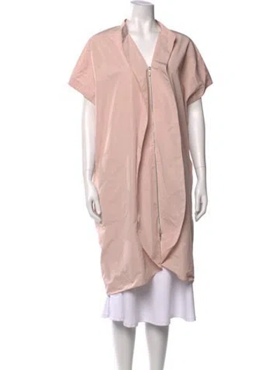 Pre-owned Zero + Maria Cornejo Scoop Neck Long Sleeve Blouse In Pink