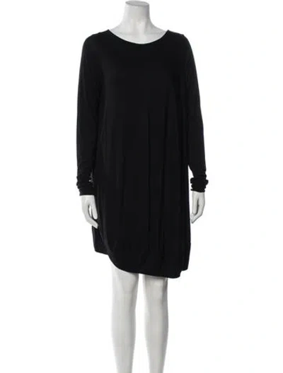 Pre-owned Zero + Maria Cornejo Scoop Neck Mini Dress In Black