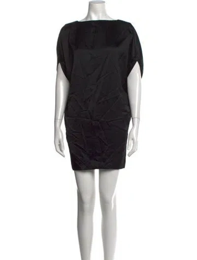 Pre-owned Zero + Maria Cornejo Scoop Neck Mini Dress In Black