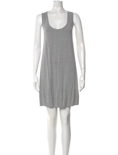 Pre-owned Zero + Maria Cornejo Scoop Neck Mini Dress In Gray