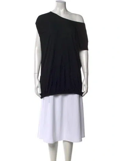 Pre-owned Zero + Maria Cornejo Scoop Neck Short Sleeve T-shirt In Black
