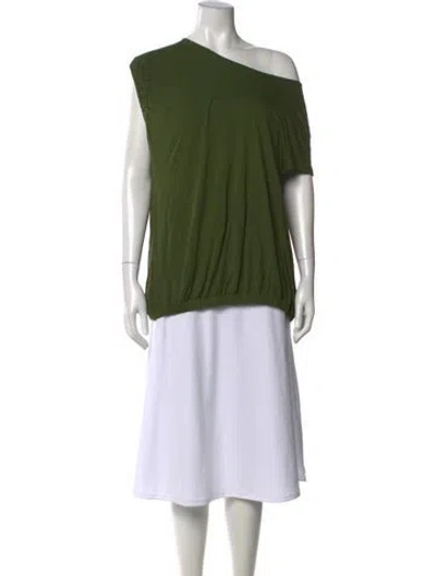Pre-owned Zero + Maria Cornejo Scoop Neck Short Sleeve T-shirt In Green