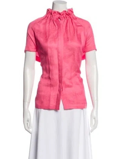 Pre-owned Zero + Maria Cornejo Short Sleeve Top In Pink