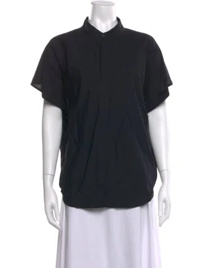 Pre-owned Zero + Maria Cornejo Short Sleeve Top W/ Tags In Black