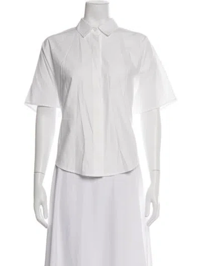 Pre-owned Zero + Maria Cornejo Short Sleeve Top In White