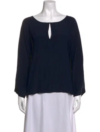 Pre-owned Zero + Maria Cornejo Silk Asymmetrical Top In Black