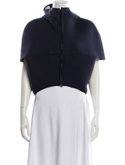 Pre-owned Zero + Maria Cornejo Silk Jacket In Blue