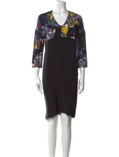 Pre-owned Zero + Maria Cornejo Silk Knee-length Dress In Black
