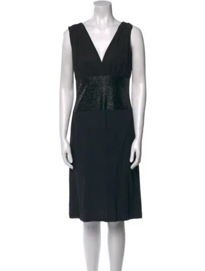 Pre-owned Zero + Maria Cornejo Silk Knee-length Dress In Black