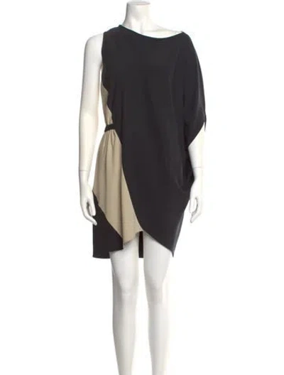 Pre-owned Zero + Maria Cornejo Silk Knee-length Dress In Black