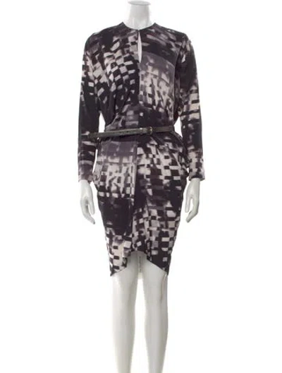 Pre-owned Zero + Maria Cornejo Silk Knee-length Dress In Black