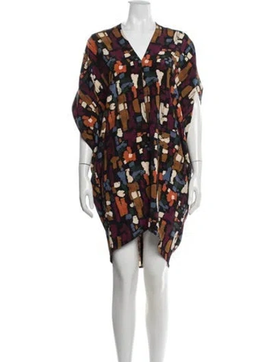 Pre-owned Zero + Maria Cornejo Silk Knee-length Dress In Black