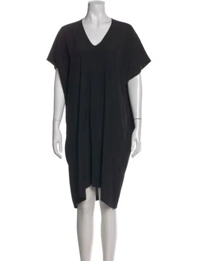 Pre-owned Zero + Maria Cornejo Silk Knee-length Dress In Black