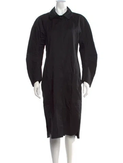 Pre-owned Zero + Maria Cornejo Silk Knee-length Dress In Black
