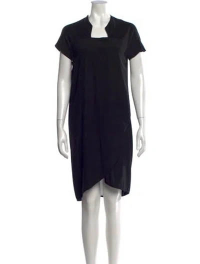 Pre-owned Zero + Maria Cornejo Silk Knee-length Dress In Black