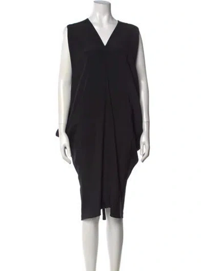 Pre-owned Zero + Maria Cornejo Silk Knee-length Dress In Black