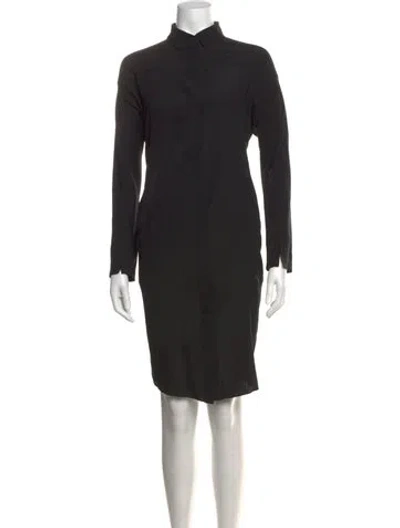 Pre-owned Zero + Maria Cornejo Silk Knee-length Dress In Black