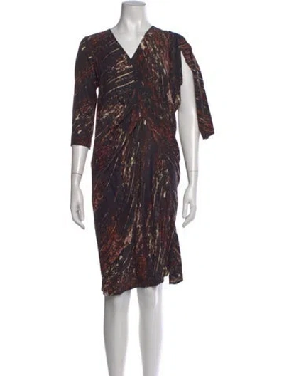 Pre-owned Zero + Maria Cornejo Silk Knee-length Dress In Black