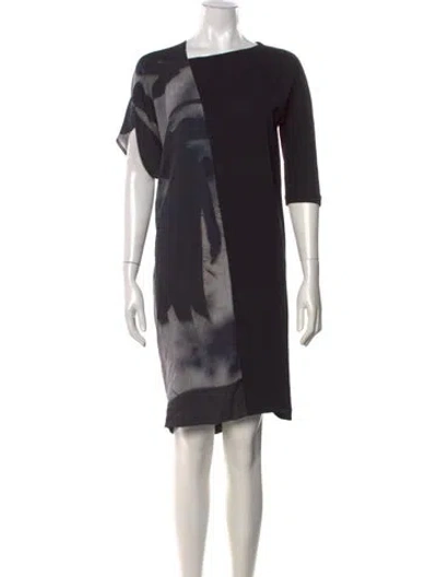Pre-owned Zero + Maria Cornejo Silk Knee-length Dress In Black