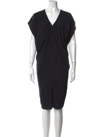 Pre-owned Zero + Maria Cornejo Silk Knee-length Dress In Black
