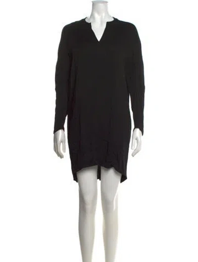 Pre-owned Zero + Maria Cornejo Silk Knee-length Dress In Black
