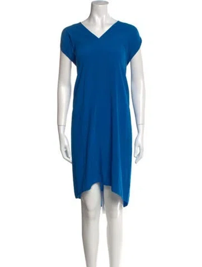 Pre-owned Zero + Maria Cornejo Silk Knee-length Dress In Blue