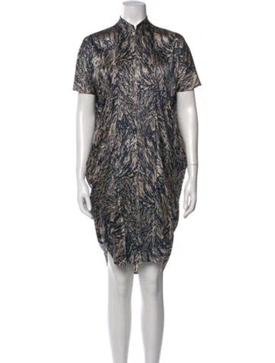 Pre-owned Zero + Maria Cornejo Silk Knee-length Dress In Blue