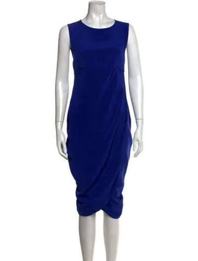 Pre-owned Zero + Maria Cornejo Silk Knee-length Dress In Blue