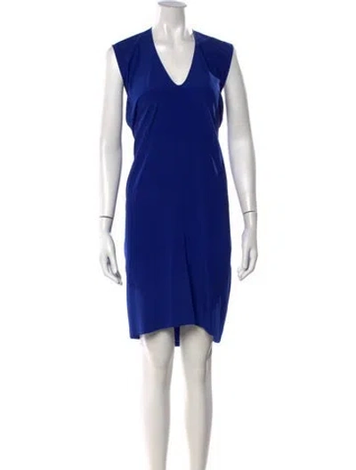 Pre-owned Zero + Maria Cornejo Silk Knee-length Dress In Blue
