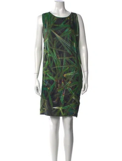 Pre-owned Zero + Maria Cornejo Silk Knee-length Dress In Green