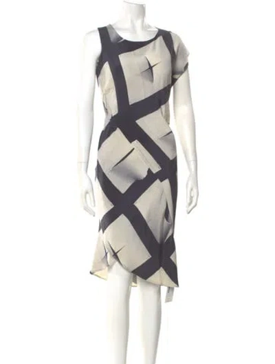 Pre-owned Zero + Maria Cornejo Silk Knee-length Dress In Multi