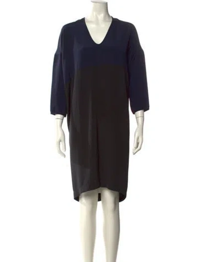 Pre-owned Zero + Maria Cornejo Silk Knee-length Dress In Multi