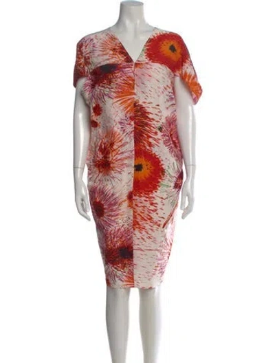 Pre-owned Zero + Maria Cornejo Silk Knee-length Dress In Multi