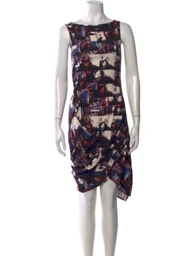 Pre-owned Zero + Maria Cornejo Silk Knee-length Dress In Multi