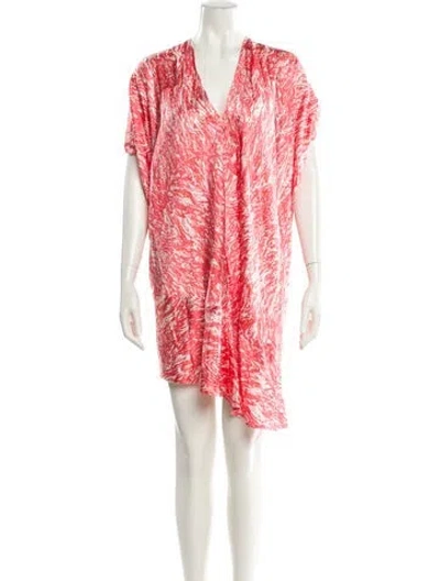 Pre-owned Zero + Maria Cornejo Silk Knee-length Dress In Pink