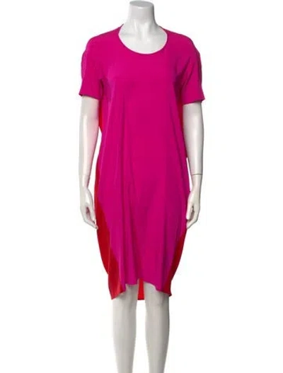 Pre-owned Zero + Maria Cornejo Silk Knee-length Dress In Red