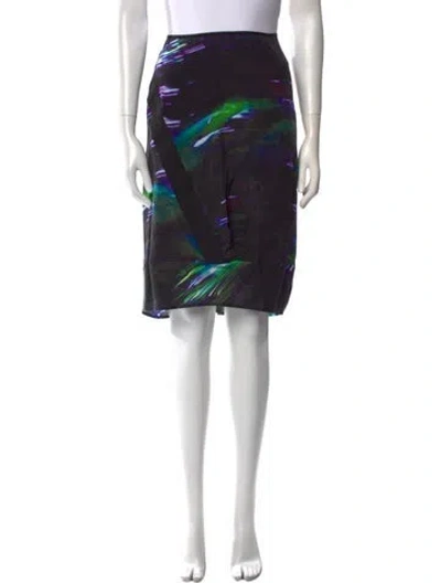 Pre-owned Zero + Maria Cornejo Silk Knee-length Skirt In Black