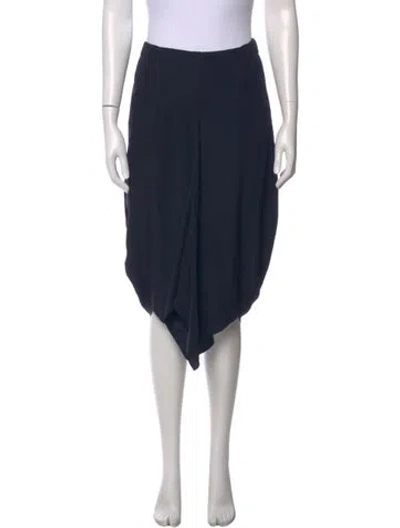 Pre-owned Zero + Maria Cornejo Silk Knee-length Skirt In Blue