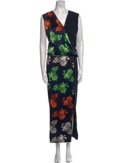 Pre-owned Zero + Maria Cornejo Silk Long Dress In Black