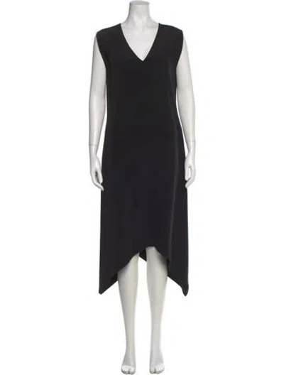 Pre-owned Zero + Maria Cornejo Silk Long Dress In Black