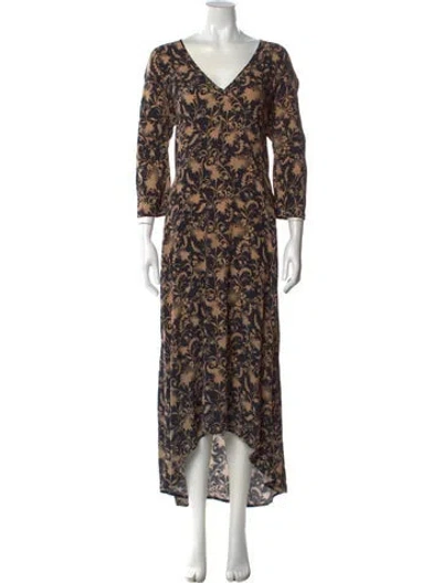 Pre-owned Zero + Maria Cornejo Silk Long Dress In Black