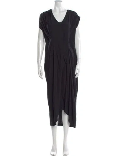 Pre-owned Zero + Maria Cornejo Silk Long Dress In Black