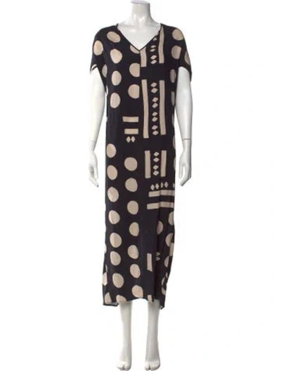 Pre-owned Zero + Maria Cornejo Silk Long Dress In Black