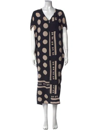 Pre-owned Zero + Maria Cornejo Silk Long Dress In Black