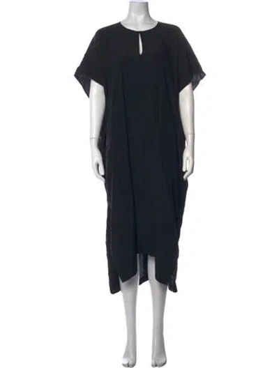Pre-owned Zero + Maria Cornejo Silk Long Dress In Blue