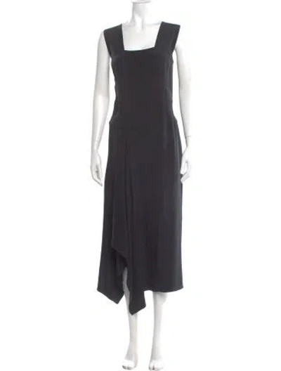 Pre-owned Zero + Maria Cornejo Silk Long Dress In Gray